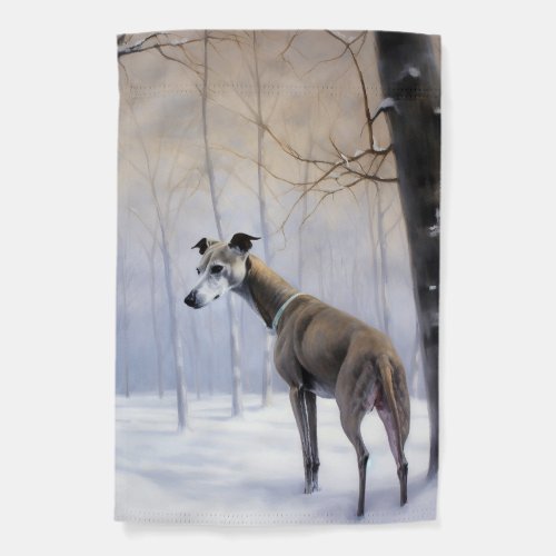 Italian Greyhound Let It Snow Christmas Garden Flag