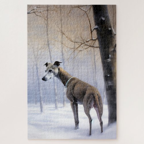 Italian Greyhound Let It Snow Christmas Jigsaw Puzzle