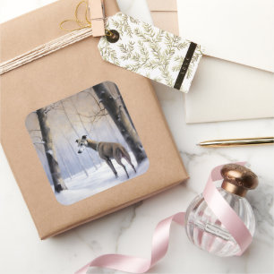 Italian Greyhound Let It Snow Christmas Square Sticker
