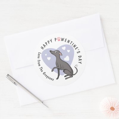 Italian Greyhound Love Grey Cartoon Dog Cute Heart