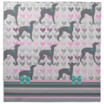 Italian Greyhound Love Napkin, Silly Iggy Cloth Napkin