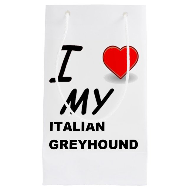 italian greyhound love.png small gift bag (Front)
