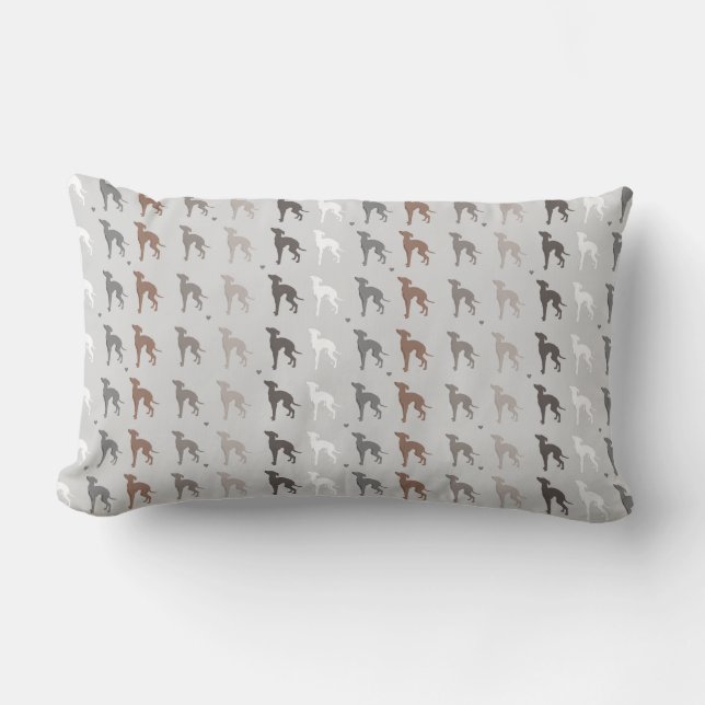 Italian Greyhound Lumbar Pillow (Front)