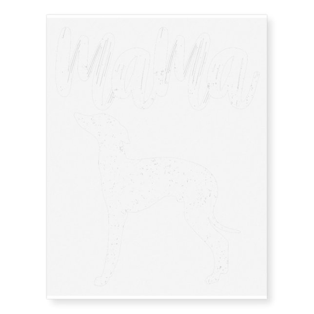 Italian Greyhound Mama Gifts Mor Temporary Tattoos (Front)