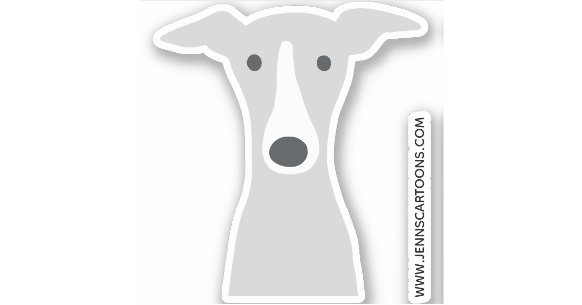 Italian Greyhound or Whippet Cute Cartoon Dog Face Sticker | Zazzle Italian Greyhound Or Whippet Cute Cartoon Dog Face Sticker | Zazzle