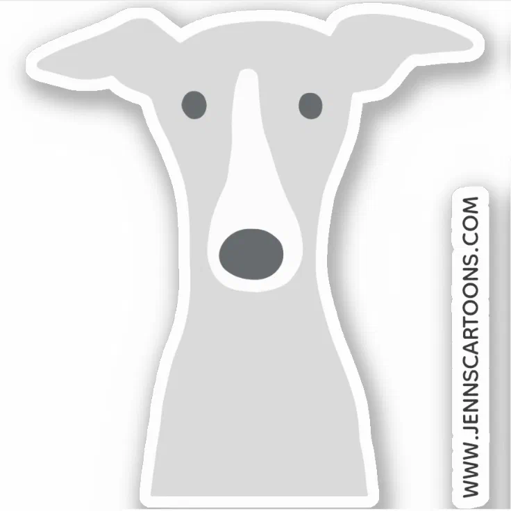 Italian Greyhound or Whippet Cute Cartoon Dog Face Sticker | Zazzle Italian Greyhound or Whippet Cute Cartoon Dog Face Sticker | Zazzle