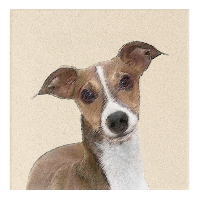 Italian Greyhound Painting - Cute Original Dog Art (Front)