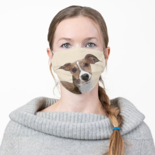 Italian Greyhound Painting _ Cute Original Dog Art Adult Cloth Face Mask