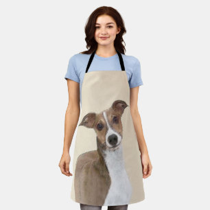 Italian Greyhound Painting - Cute Original Dog Art Apron