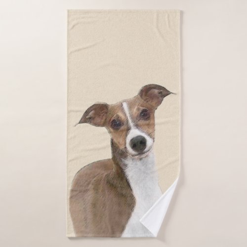 Italian Greyhound Painting _ Cute Original Dog Art Bath Towel Set
