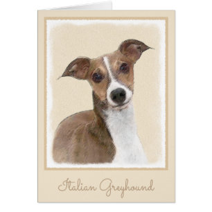 Italian Greyhound Painting - Cute Original Dog Art Cards