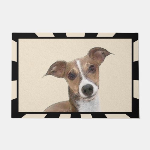 Italian Greyhound Painting _ Cute Original Dog Art Doormat