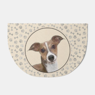 Italian Greyhound Painting - Cute Original Dog Art Doormat
