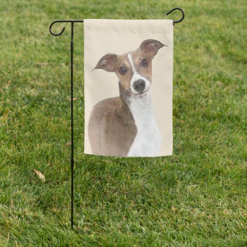 Italian Greyhound Painting _ Cute Original Dog Art Garden Flag