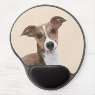Italian Greyhound Painting - Cute Original Dog Art Gel Mouse Pad