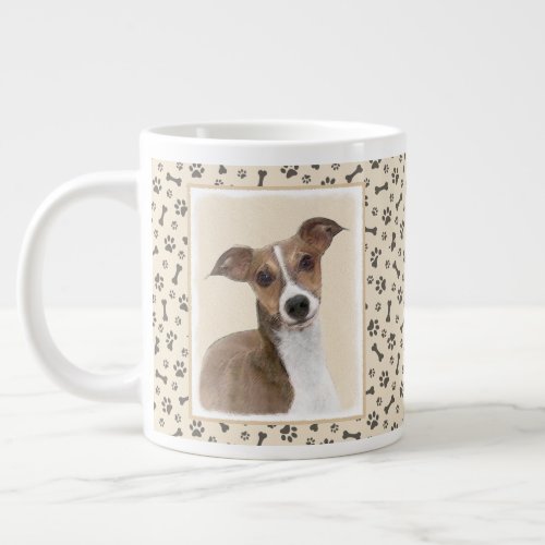 Italian Greyhound Painting _ Cute Original Dog Art Giant Coffee Mug