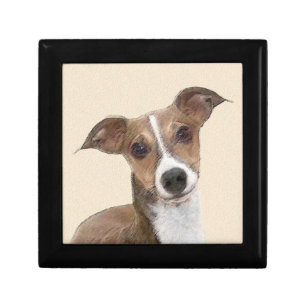 Italian Greyhound Painting - Cute Original Dog Art Gift Box