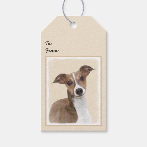 Italian Greyhound Painting _ Cute Original Dog Art Gift Tags