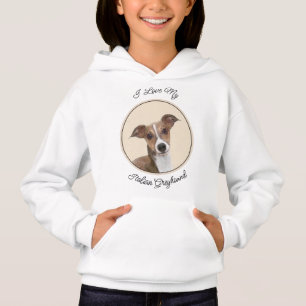 Italian Greyhound Painting - Cute Original Dog Art Hoodie