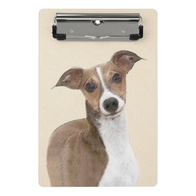 Italian Greyhound Painting - Cute Original Dog Art Mini Clipboard (Front)