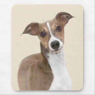 Italian Greyhound Painting - Cute Original Dog Art Mouse Pad
