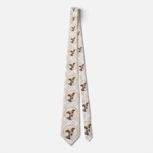 Italian Greyhound Painting - Cute Original Dog Art Neck Tie