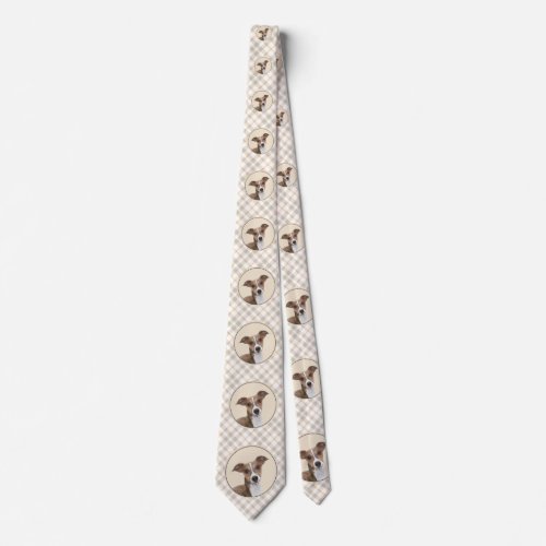 Italian Greyhound Painting _ Cute Original Dog Art Neck Tie