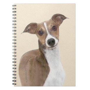 Italian Greyhound Painting - Cute Original Dog Art Notebook