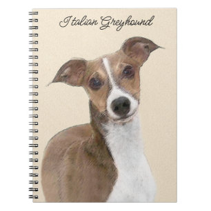 Italian Greyhound Painting - Cute Original Dog Art Notebook