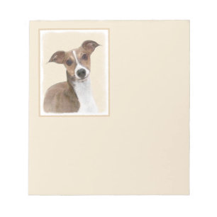 Italian Greyhound Painting - Cute Original Dog Art Notepad