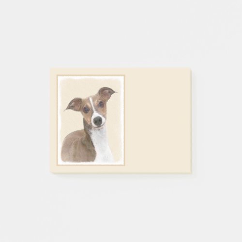Italian Greyhound Painting _ Cute Original Dog Art Post_it Notes