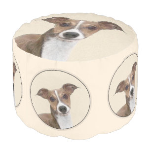 Italian Greyhound Painting - Cute Original Dog Art Pouf
