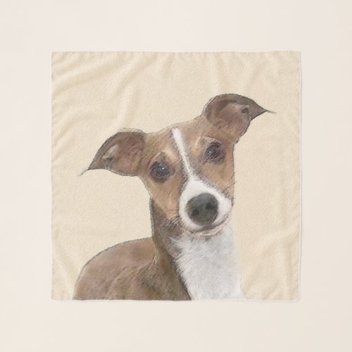 Italian Greyhound Painting _ Cute Original Dog Art Scarf