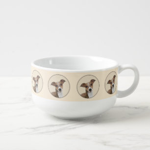 Italian Greyhound Painting - Cute Original Dog Art Soup Mug