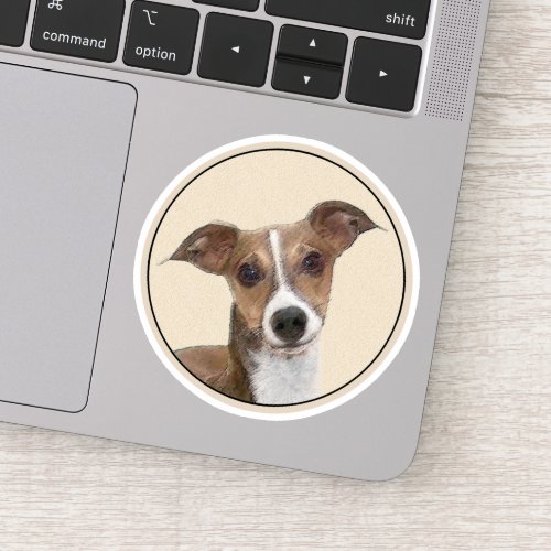 Italian Greyhound Painting _ Cute Original Dog Art Sticker