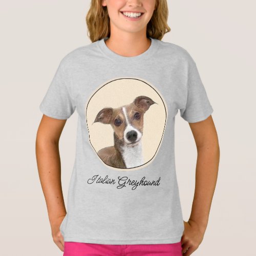 Italian Greyhound Painting _ Cute Original Dog Art T_Shirt
