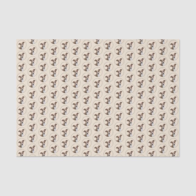 Italian Greyhound Painting - Cute Original Dog Art Tissue Paper (Front)