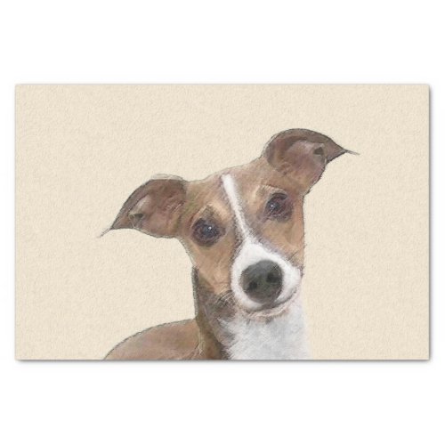 Italian Greyhound Painting _ Cute Original Dog Art Tissue Paper