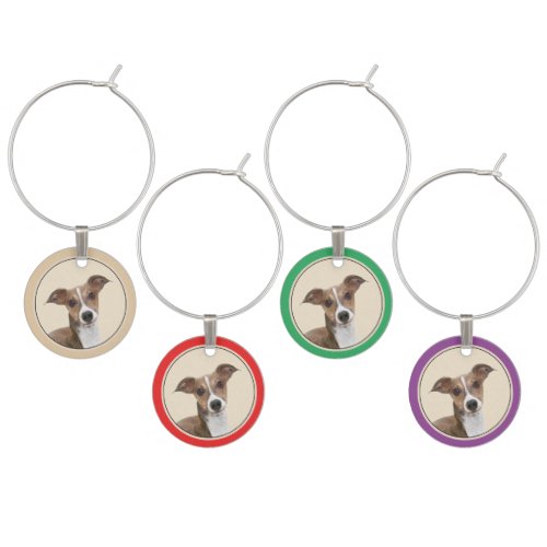 Italian Greyhound Painting _ Cute Original Dog Art Wine Charm