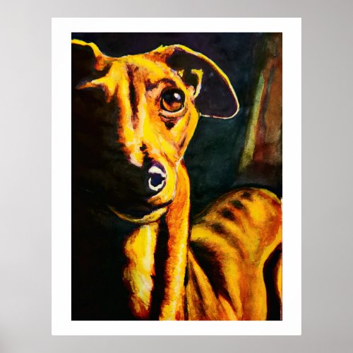 Italian Greyhound Painting Poster