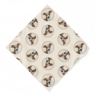 Italian Greyhound Painting Sable Original Dog Art Bandana