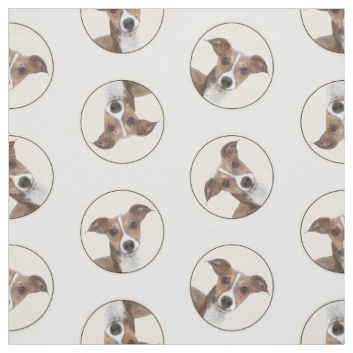 Italian Greyhound Painting Sable Original Dog Art Fabric