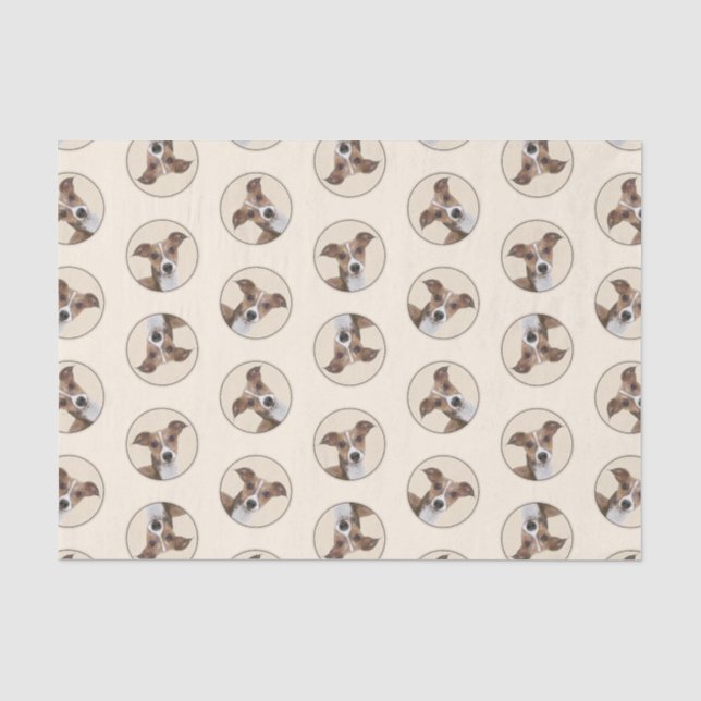 Italian Greyhound Painting Sable Original Dog Art Tissue Paper (Front)