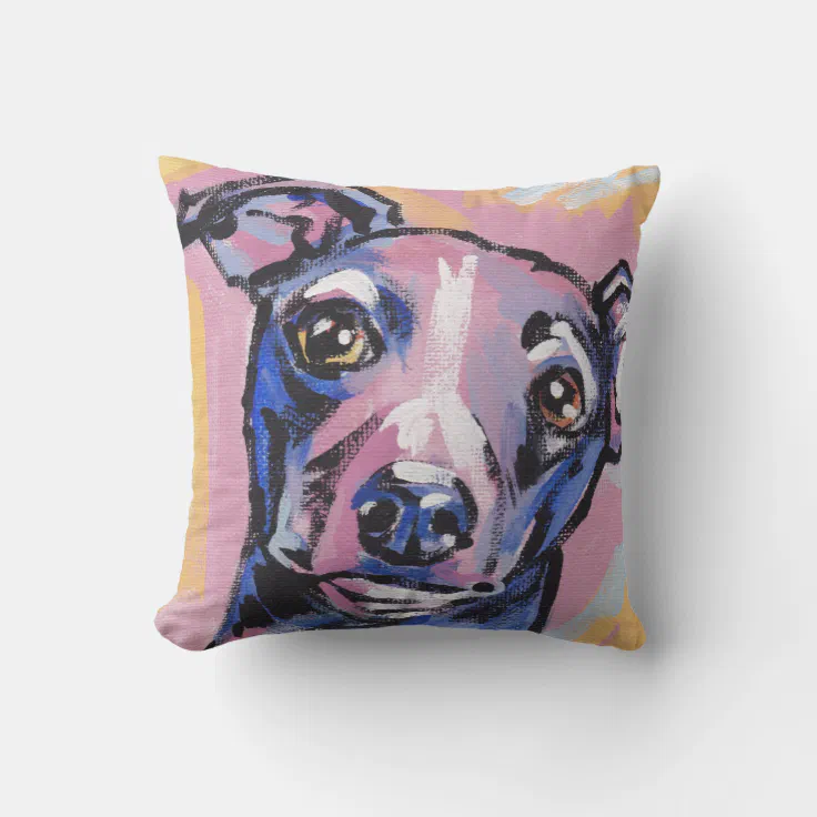 Italian Greyhound Pop Art Pillow | Zazzle