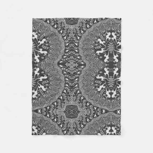 Italian Greyhound Print Fleece Blanket, Silly Iggy (Front)