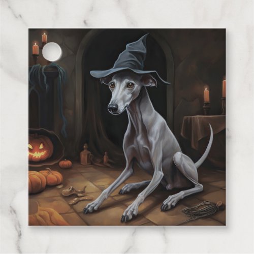 Italian Greyhound Pumpkins Halloween Scary  Favor Tags