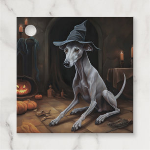 Italian Greyhound Pumpkins Halloween Scary  Favor Tags
