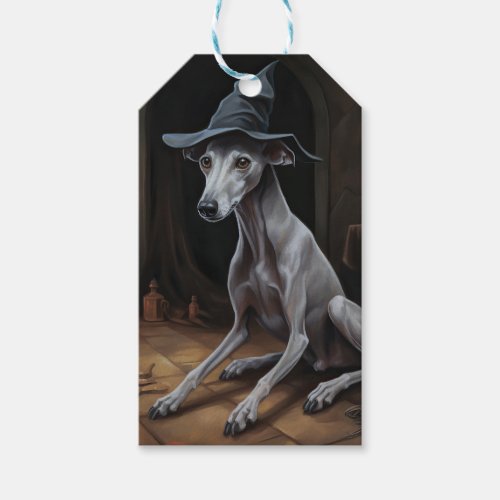 Italian Greyhound Pumpkins Halloween Scary  Gift Tags