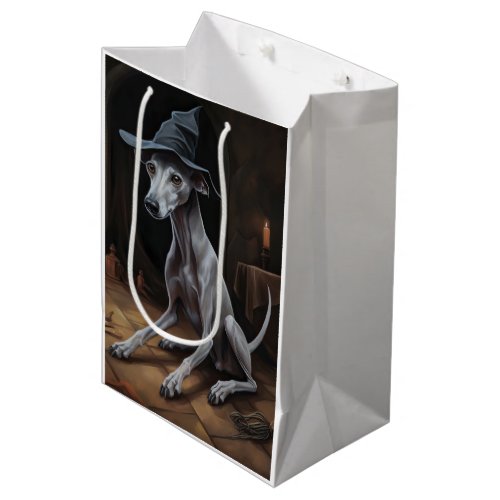 Italian Greyhound Pumpkins Halloween Scary  Medium Gift Bag