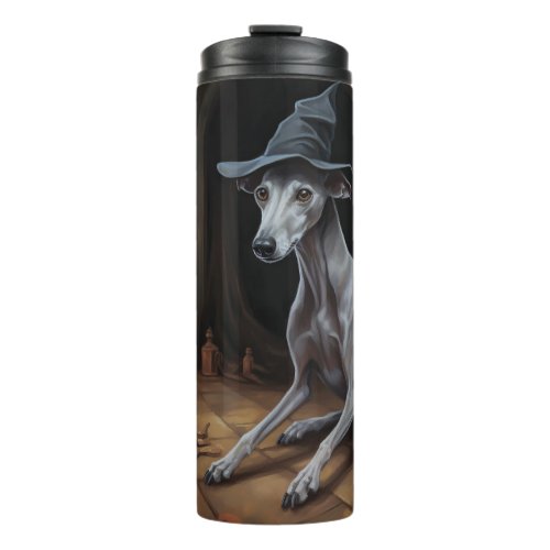 Italian Greyhound Pumpkins Halloween Scary  Thermal Tumbler